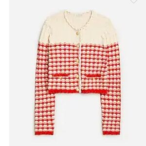 J.CREW NWT Red/Cream size L